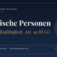 Juristische Personen, Grundrechtsfähigkeit, Art. 19 III GG. Schlagworte: Inländisch, Wesensmäßig, Konfusionsargument.